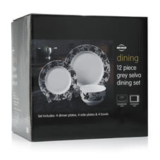 Wilkinson Plus Wilko Selva Dining Set Grey 12 Piece