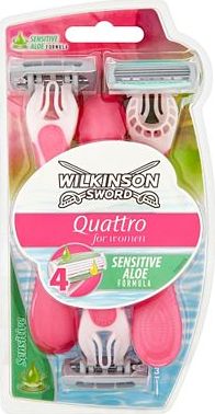 Wilkinson Sword For Women, 2041[^]10082223 Wilkinson Sword Quattro for Women Sensitive
