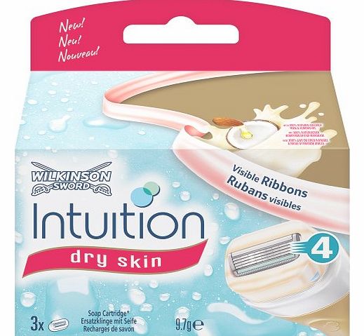 Intuition Womens Dry Skin Razor Blades - Pack of 3