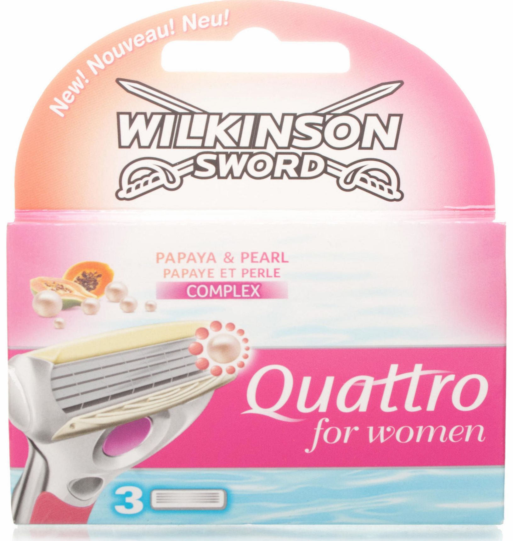Wilkinson Sword Quattro Ladies 3 Blade Pack