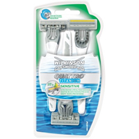 Wilkinson Sword Quattro Titanium Disposable Razors x 3