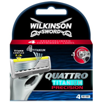 Wilkinson Sword Quattro Titanium Precision Blades x 4