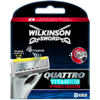 Wilkinson Sword Quattro Titanium Precision Blades x 8