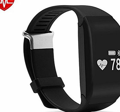 Willful Waterproof Bluetooth Heart Rate Monitor Wrist Fit Watch Fitness Tracker with Calories Step Counter Sleep Tracker Alarm Clock for iPhone Samsung IOS amp; Android Phones for Walking Running Bla