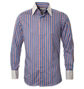 William Hunt Blue Stripe Long Sleeve Shirt