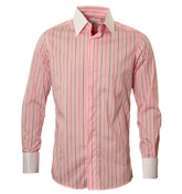 William Hunt Pink Stripe Long Sleeve Shirt