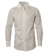 William Hunt White and Black Stripe Long Sleeve