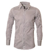 William Hunt White and Purple Stripe Long Sleeve