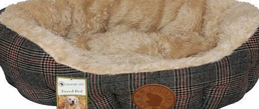 William Hunter Equestrian Country Pet Luxury Tweed Dog Bed - x large