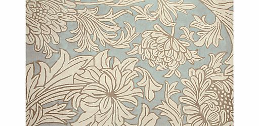 William Morris Chrysanthemum Rug, Blue