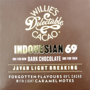 Willies chocolate Willies Indonesian 69 Javan dark chocolate