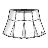 Wilson ADIDAS Ladies Adilibria Skort, 08, WHITE