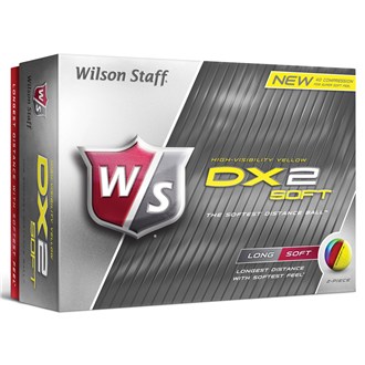 Wilson Staff DX2 Soft Yellow Golf Balls (12