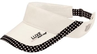 Wilson Staff Luxe Visor White Black Dot WGH902301