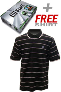 Wilson True Tour Elite Balls (doz) with FREE Wilson Stripe Polo Shirt