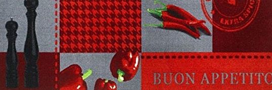 Modern Stylish Washable Long Non-Slip Floor Hall Kitchen Rug Mat Runner Chilli