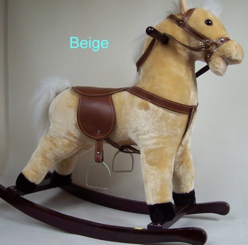 Junior Plush Rocking Horse (Beige)