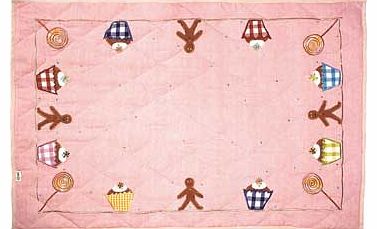 Win Green Gingerbread Cottage Floor Quilt - Large