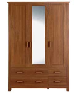 Winchester 3 Door 4 Drawer Wardrobe - Dark Beech