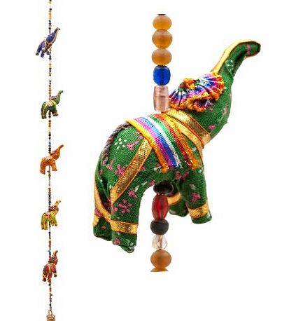 Windhorse Indian Fabric Hanging Elephants String decoration