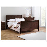 Windsor Double Bed, Dark Oak, With Standard