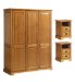 Triple Wardrobe & 2 Bedside Chests Set