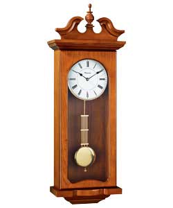 Windsor Walnut Finish Cabinet Westminster Pendulum Clock
