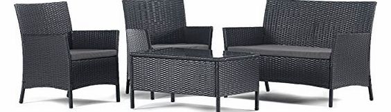 Windsor  Rattan Garden Furniture 4-piece Sofa Table Set Collection