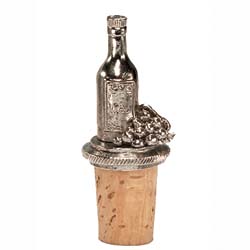 Wine and Grapes Bottle Stopper
