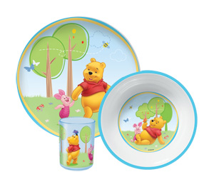 Winnie The Pooh 3 Piece Tableware Set