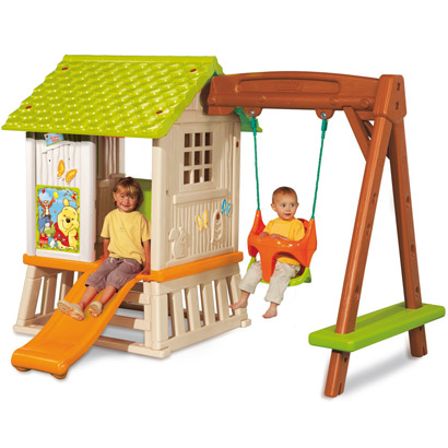 Winnie the Pooh Hut and Swing by Smoby Toys