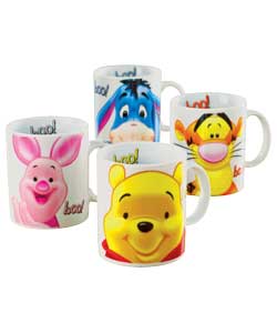 the Pooh Mugs - Set of 4
