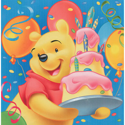 Winnie The Pooh Napkins 2 Ply 33cm