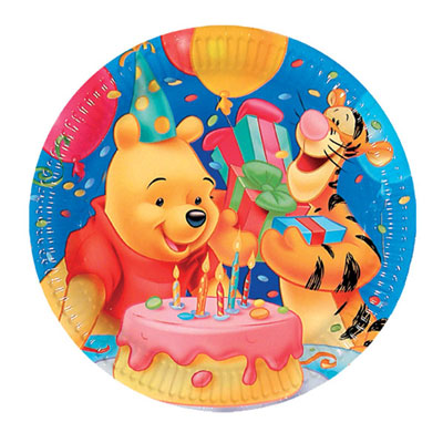 The Pooh Paper Plates 23cm