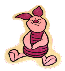 the Pooh Piglet Shaped Rug