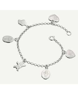 Sterling Silver Multi Charm Bracelet