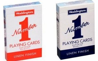 Winning Moves 2 New Decks of Waddington No1 Classic Playing cards Red 