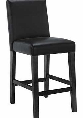 Winslow Black Leather Effect Bar Stool