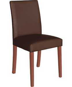 Winslow Chocolate Leather Walnut Effect Dining