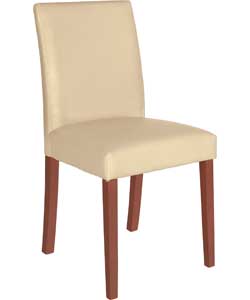 Winslow Cream Leather Walnut Effect Pair of