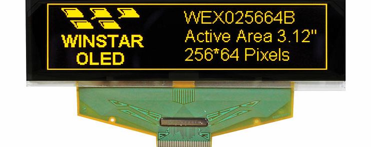 Winstar OLED Display Graphic Yellow 256x64