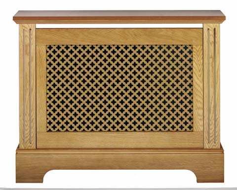 Winther Browne Georgian Oak Veneer Radiator Cover / Cabinet - Small