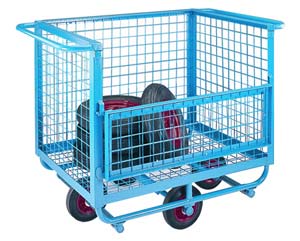 Wire mesh container trucks