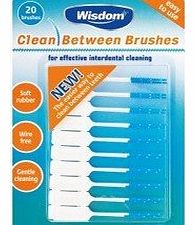 Wisdom Clean Between Interdental Brushes x 20 Brushes Blue Fine
