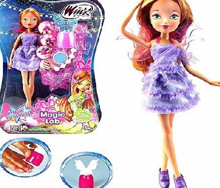 Witty Toys Winx Club - Magic Lab - Doll Fairy Flora amp; Nail Styles Set - Season 7