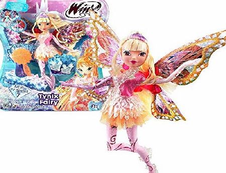 Witty Toys Winx Club - Tynix Fairy Doll - Stella 28cm with Magic Robe