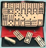 Witzigs Dominoes- double twelve, plastic,coloured spots-00123