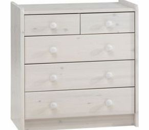 Wizard White 2 over 3 Chest Of Drawers (W)640mm