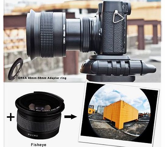 WJR.Accessories UK 58mm 0.42x Wide Angle Macro Fisheye Lens For Fujifilm X10 X20 Cameras