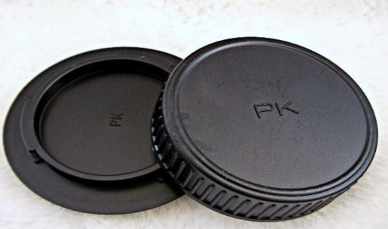 WJR.Accessories UK CAMERA BODY CAP AND REAR LENS PLASTIC BLACK COVER FOR Pentax K PK K100D K-200D K10D K20D Km Kr Kx Camera Body and Lens